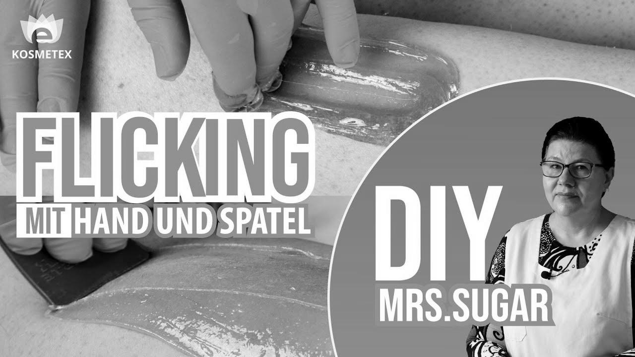 PERFORM DIY SUGARING YOURSELF |  Flicking {technique|method|approach} with spatula or hand
